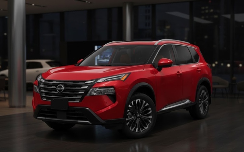 2026 Red Nissan Rogue Platinium
